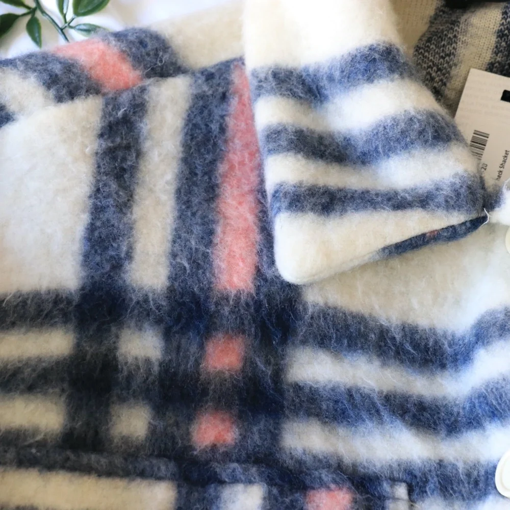 oversized long line check shacket - Picture 7 of 12